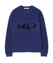 Code Graphy Arc Logo Mesh Knit_Navy L/Free