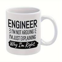 Engineer Funny Mug: 11 Oz Ceramic Water Cup, Perfect for Office, Family Life, Party, and as Birthday and Holiday Gifts 320ml