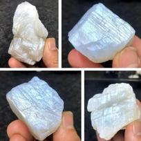 Rare Natural Blue Moonstone Raw Stone Landscaping Quartz Decoration Energy Healing Crystal Gravel Fish Tank Flower Pot Gravel 10-30g 1pc