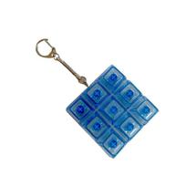 Clear Clicker Decompression Fidget Keychain Colorful Keycap Button Finger Clicker Toys  Boys Girls mėlyna