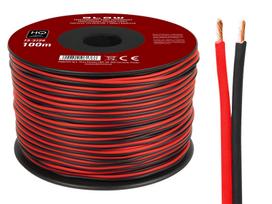 Garsiakalbio kabelis 2x0.50mm juodas-raudonas