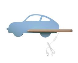 Candellux vaikiškas sieninis šviestuvas su lentyna IQ Kids Car, mėlynas