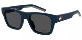 Tommy Hilfiger TH1975NSFLL Vyriški stačiakampiai akiniai nuo saulės juodi/pilki 54mm