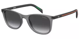 LEVI'S LV-5072-S-RIW Vyrų Akiniai Nuo Saulės, Stačiakampis Plastikinis Rėmas, Pilki Lęšiai, 51 mm