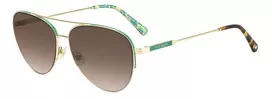 KATE SPADE Moteriški stačiakampiai akiniai nuo saulės JANECEGSPEF - Juodas acetatinis rėmelis, pilki gradientiniai lęšiai, 58 mm