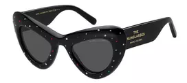 THE MARC JACOBS Moteriški Akiniai Nuo Saulės MARC798SSTR80 - Stačiakampis Havana Acetato Rėmelis, Rudi Polikarbonatiniai Lęšiai, UV400 Apsauga, 48/24/140 mm