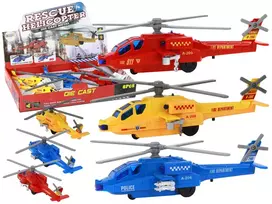 LEAN TOYS Aluminum Rescue Helicopter Mix Drive RC Helicopter 3-Channel 2.4 GHz