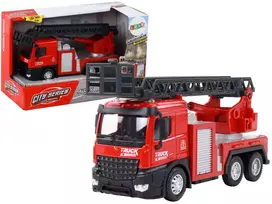 LEAN TOYS Red Fire Truck With Extendable Ladder Boom
