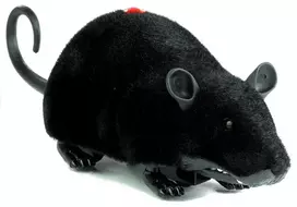 LEAN TOYS Big RC Mouse Toy Wheels Black - Make a Prank