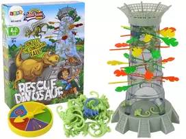 LEAN TOYS Family Arcade Game Falling Dinosaurs Tower of Sticks