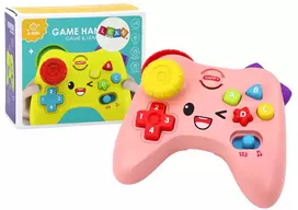 LEAN TOYS interaktyvus lavinamasis planšetinis kompiuteris su šviesomis ir garsais, rožinis