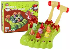 LEAN TOYS Wack-A-Mole žaidimas Dinozaurai Lenta Du Plaktukai Žalia Šviesos Garsai