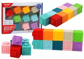 LEAN TOYS Edukacinis dėlionė mažyliams, Blokeliai, Formos, Skaičiai
