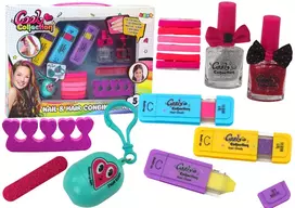 LEAN TOYS Plaukų dažymo rinkinys, Nagų dažymas, Lūpų balzamas - Vaikų kosmetikos žaidimų rinkinys