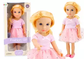 LEAN TOYS Lėlė su tiulio suknele, rožinė, blondinai plaukai