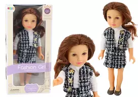 LEAN TOYS Steffi Love Lėlė su Elegantiškais Langiniais Rūbais Rudais Plaukais
