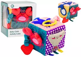 LEAN TOYS Sensorinis kubas Jūrų gyvūnai Šlamantis Interaktyvus Lavinamasis