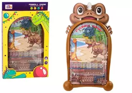 LEAN TOYS Pinball Arcade Game Dinosaurs Brown Stand