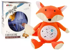 LEAN TOYS Plush Teddy Bear Sleeping Lights Sounds Night and Day Mode Fox