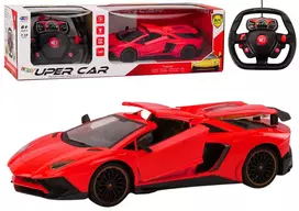 LEAN TOYS RC nuotoliniu valdymu sportinis automobilis su atsidarančiomis durelėmis Raudonas 1:12