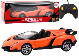 LEAN TOYS Automobilis su nuotolinio valdymo pulteliu Sportinis Automobilis RC 1:16 Oranžinis