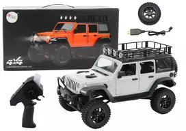 LEAN TOYS nuotoliniu valdymu RC 2.4G visureigis 4x4 pilkas