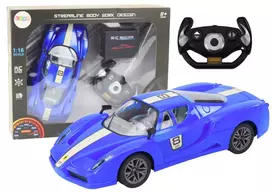 LEAN TOYS nuotolinio valdymo sportinis automobilis 1:16 R/C mėlynas