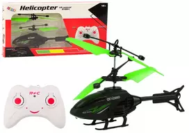 LEAN TOYS nuotolinio valdymo RC sraigtasparnis su giroskopu, žalias