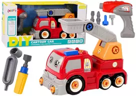 LEAN TOYS Cartoon Boom Truck To Disassemble DIY Red