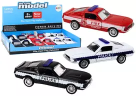 LEAN TOYS Policijos automobilis, gaisrinė, greitosios pagalbos automobilis 1:32 Mix
