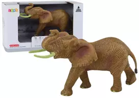 LEAN TOYS Collectible Figurine African Elephant With Raised Trunk Safari