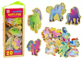 LEAN TOYS Spalvotų magnetinių rutuliukų rinkinys (20 vnt.)