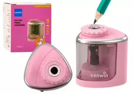 LEAN Electric Pink Sharpener for Crayons and Pencils 6-8 mm