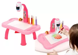 LEAN TOYS Mini Projector Robot Table 2in1 Accessories Pink
