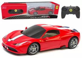 RASTAR RC Sports Car 1:24 Remote Controlled Ferrari 458 Speciale Red