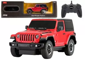 JEEP Wrangler JL Rubicon nuotolinio valdymo automobilis Rastar raudonas 1:24