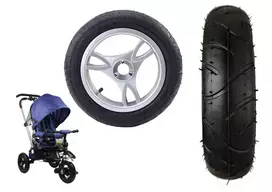 LEAN CARS Plastikinis ratas su gumine padanga (pripučiama) PRO 700 Priekinis