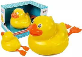 LEAN TOYS Yellow Duck on Batteries 18 cm for the Bath