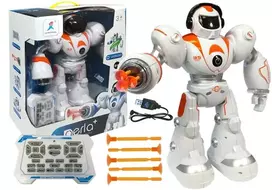 LEAN TOYS nuotoliniu valdymu robotas R/C šaudo kulkas