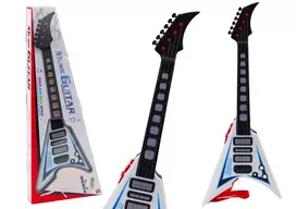LEAN TOYS elektrinė gitara vaikams su šviesomis ir melodijomis balta