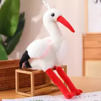 LEAN TOYS Minkštas Gandro Žaislas Pliušinis Paukštis Mascot 37cm