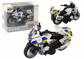 LEAN TOYS Policijos motociklas su trinties pavara, šviesomis ir garsu