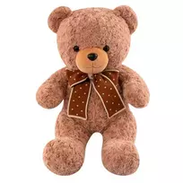 LEAN TOYS Plush Mascot Cuddly Toy Teddy Bear With Bow Polka Dots 45cm