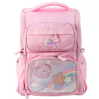 LEAN Unicorn School Backpack Chest Strap Pink 20L