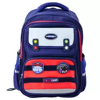 LEAN vaikiška mokyklinė kuprinė su krūtinės diržu Navy Blue Red Space 20L 38cm