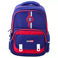 LEAN mokyklinė kuprinė su krūtinės diržu, tamsiai mėlyna/raudona, 20L, 38cm