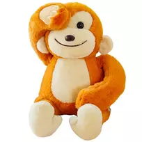 LEAN TOYS Plush Mascot Cuddly Toy Monkey With Magnets Brown 23cm