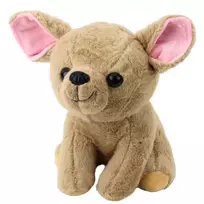 LEAN TOYS Plush Mascot Cuddly Toy Small Dog Chihuahua Beige 22cm