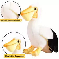 LEAN TOYS Plush Pelican Bird Plush Toy Mascot Cuddly Toy 24cm