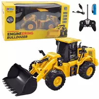 LEAN TOYS Ekskavatorius Buldozeris nuotolinio valdymo RC 2.4G 6CH Geltonas